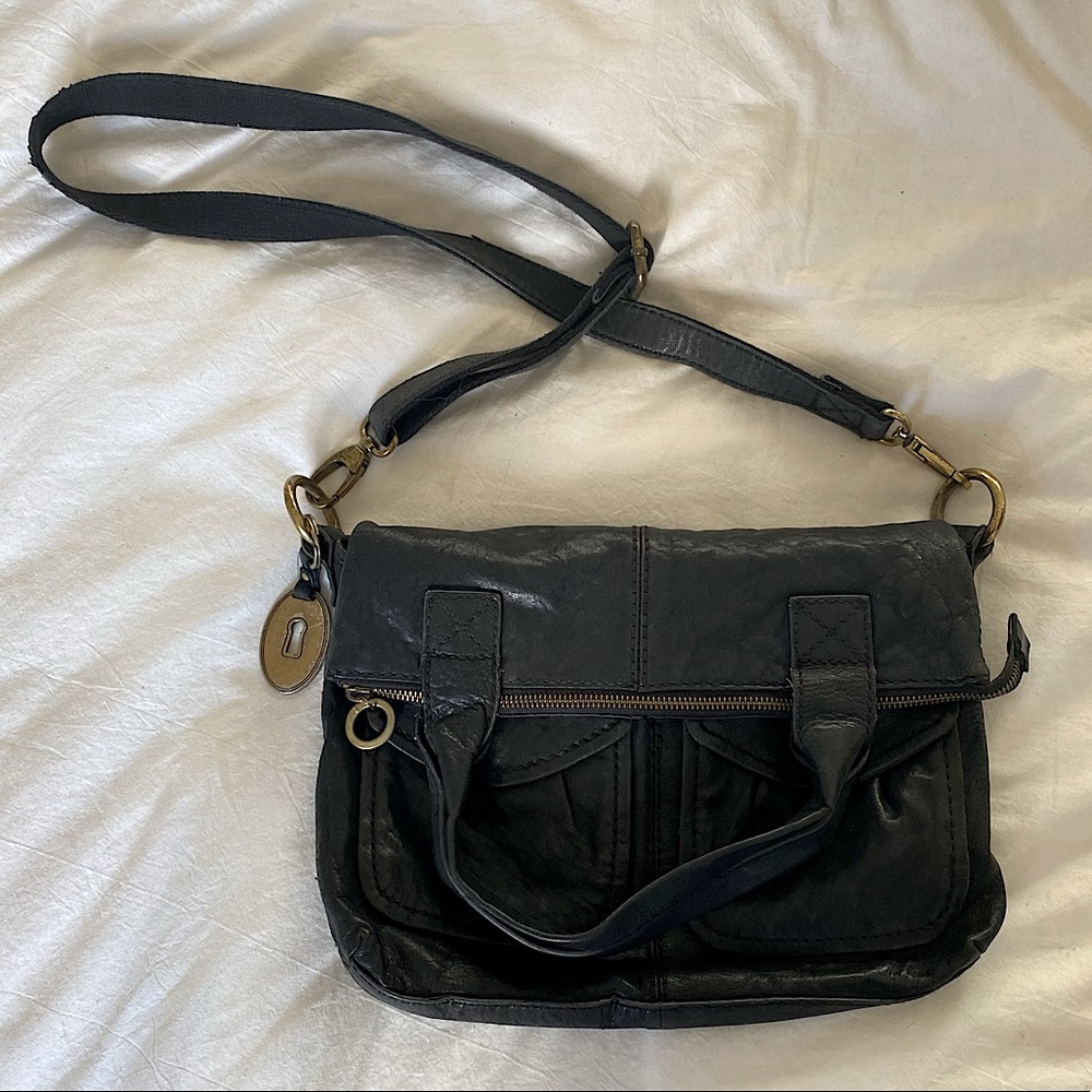 Fossil Black Leather Handbag